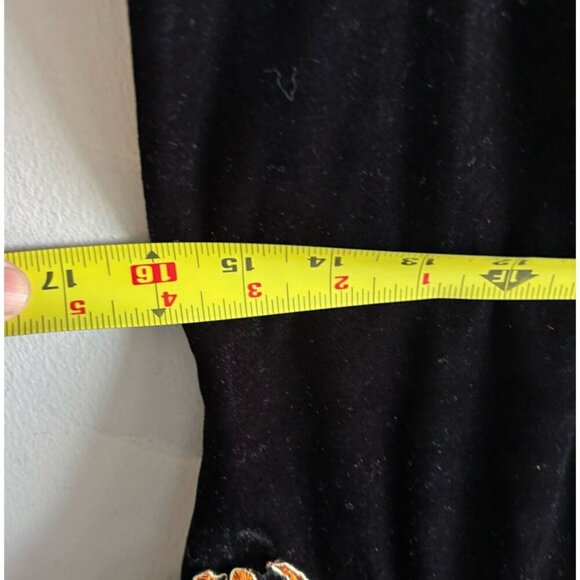 Art Stone Competitor Floral Stone Design Costume Dress Black Color Sz Meduim - Picture 3 of 11